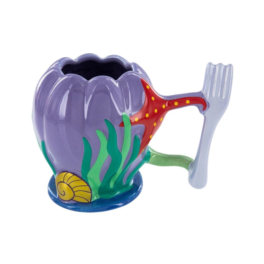 Disney Parks The Little Mermaid Ariel Dinglehopper Ceramic Purple Coffee Mug Cup